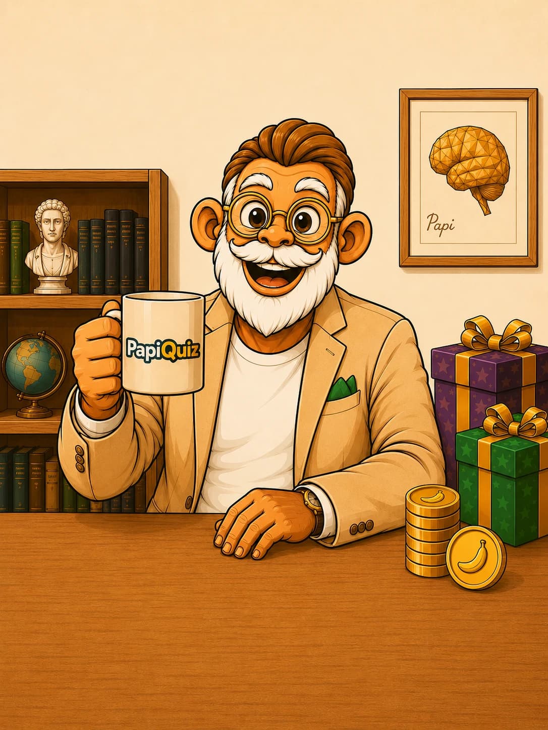Papi, la mascotte PapiQuiz